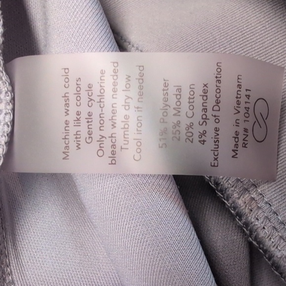 CALIA Women's Soft Scuba Funnel Neck Sweatshirt Large Metal Lily - Picture 10 of 10